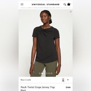 NWT Neck Twist Crepe top! Size 14-16 or Universal Standard Small